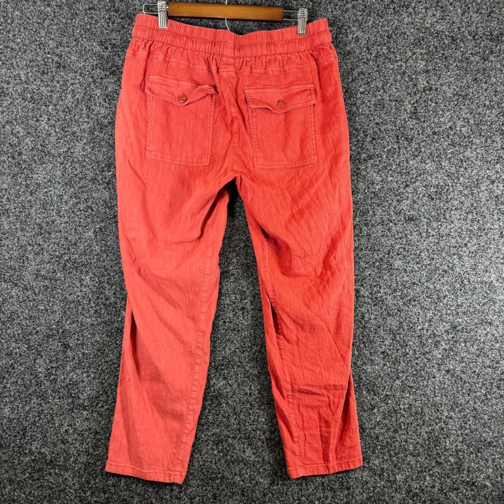 Kut from the Kloth Red Linen Blend Jogger Pants KB35601 Medium - Picture 2 of 7